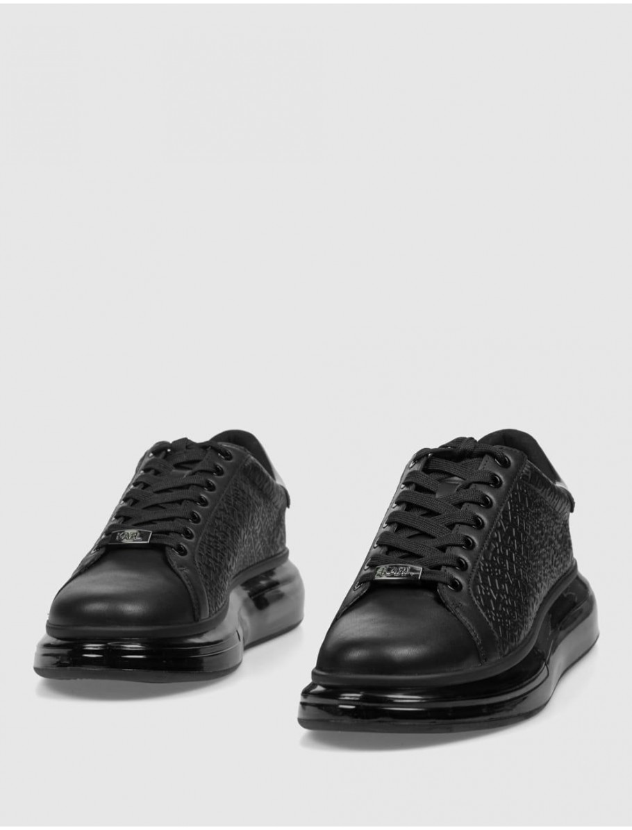 ZAPATILLA KARL LAGERFED KAPRI KUSHION EMBOSS REPEAT LO LACE NEGRO