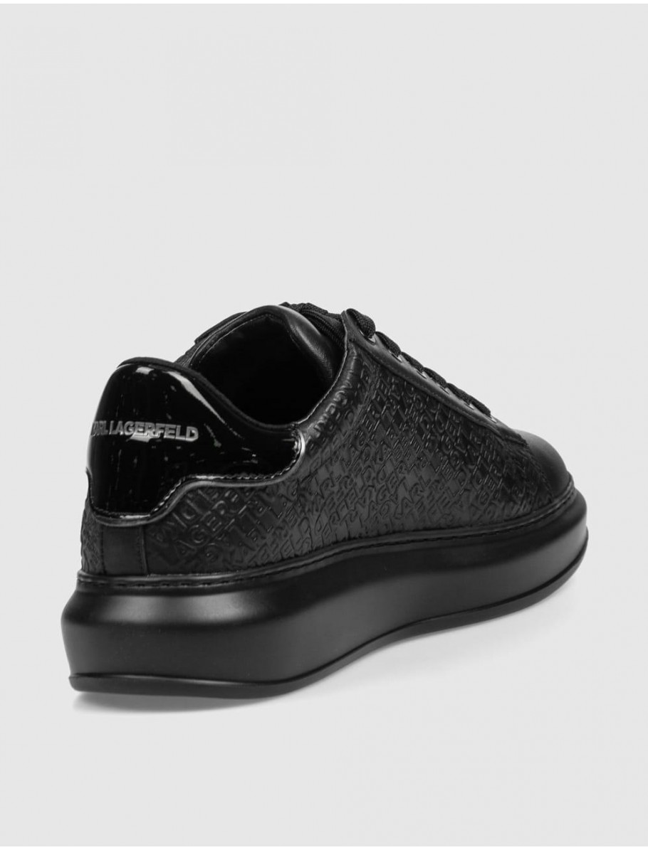 ZAPATILLA KARL LAGERFED KAPRI EMBOSS REPEAT LO LACE NEGRO