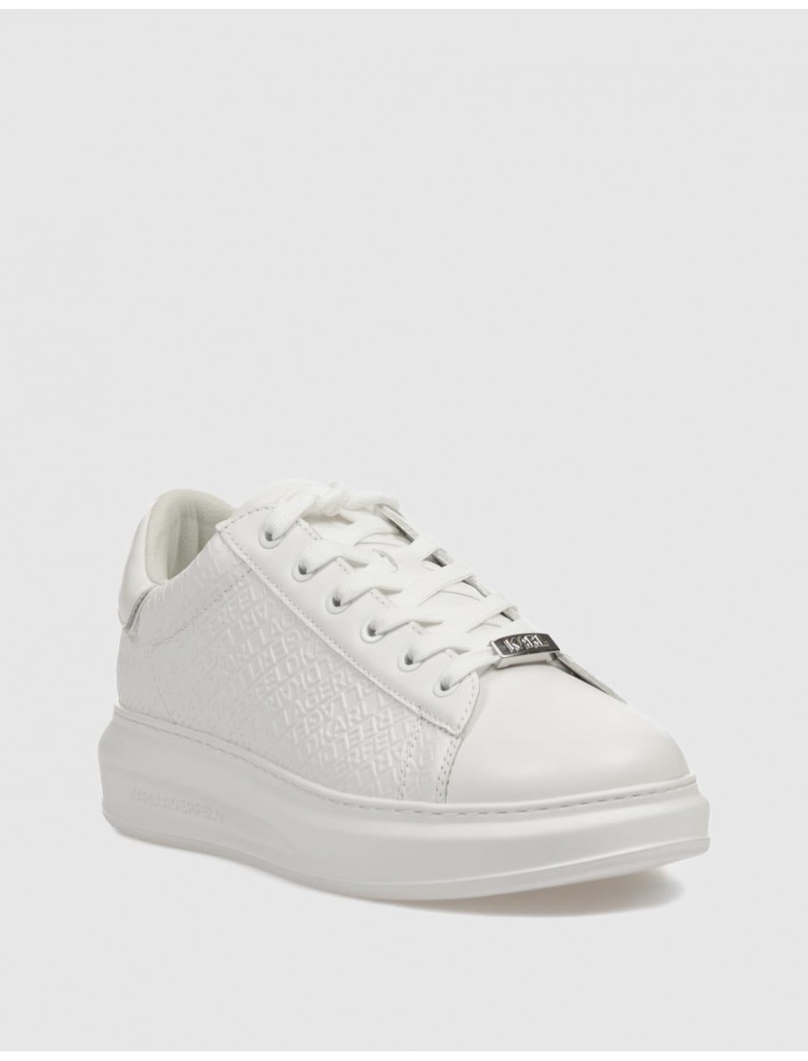 ZAPATILLA KARL LAGERFED KAPRI EMBOSS REPEAT LO LACE BLANCO
