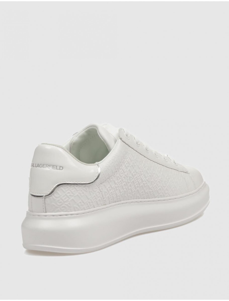 ZAPATILLA KARL LAGERFED KAPRI EMBOSS REPEAT LO LACE BLANCO
