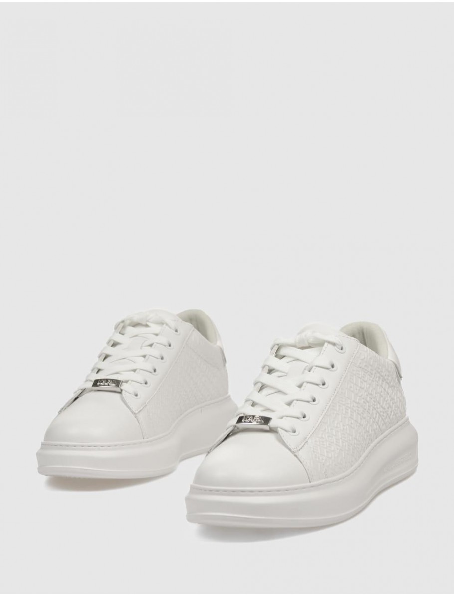 ZAPATILLA KARL LAGERFED KAPRI EMBOSS REPEAT LO LACE BLANCO