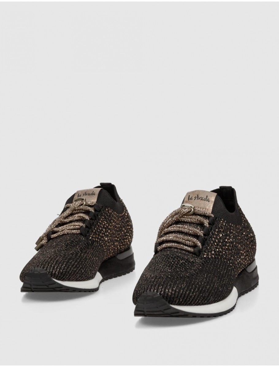 ZAPATILLA LA STRADA 2400409 NEGRO