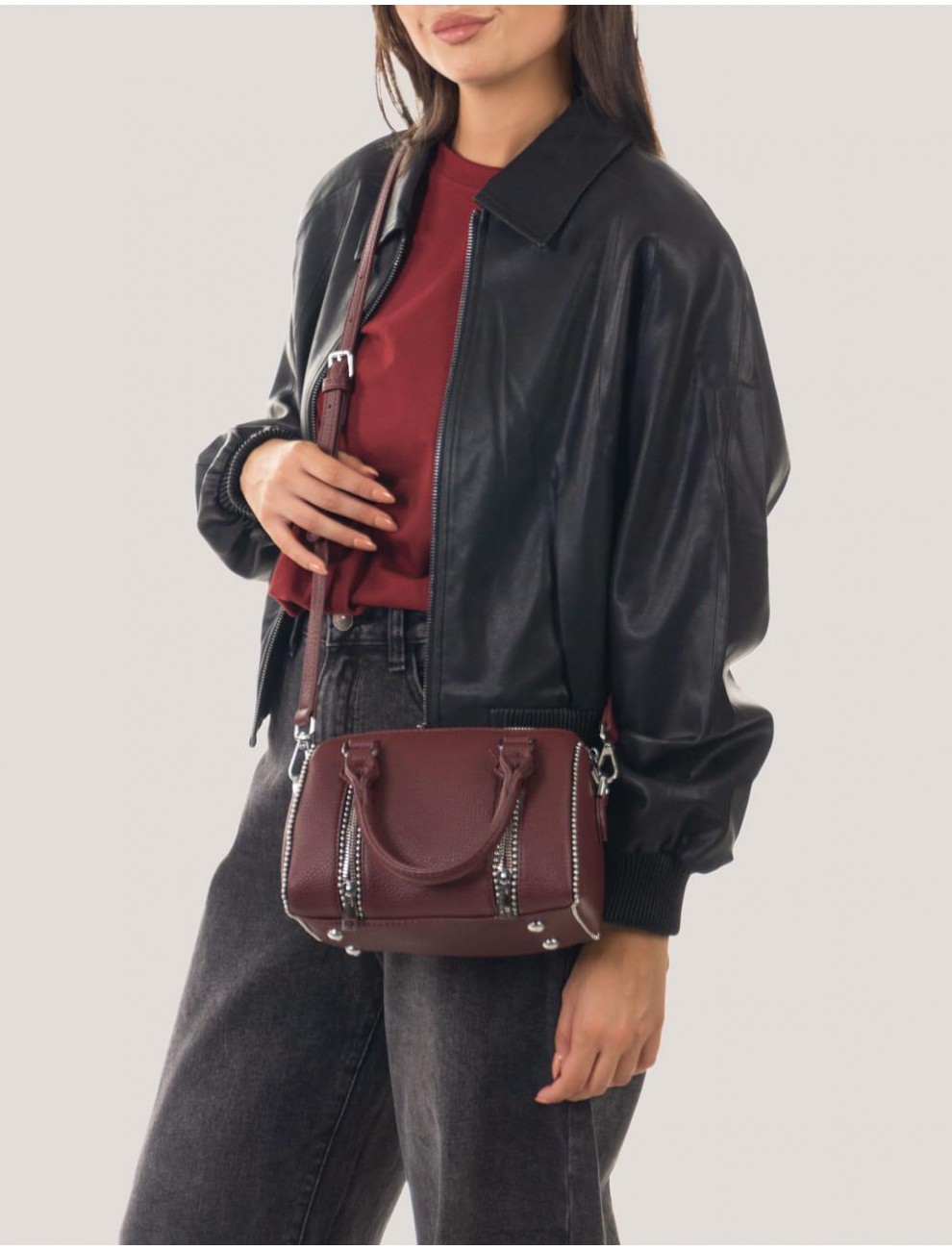 BOLSO OBVIO COMPLEMENTOS HARPER BURDEOS