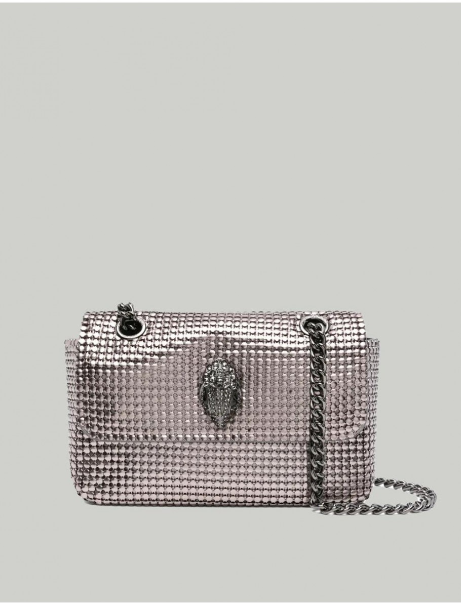 BOLSO KURT GEIGER KENSINGTON CHAINMAIL PLATA