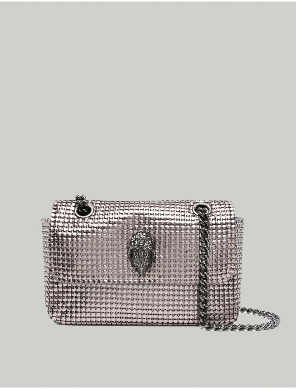 BOLSO KURT GEIGER KENSINGTON CHAINMAIL PLATA
