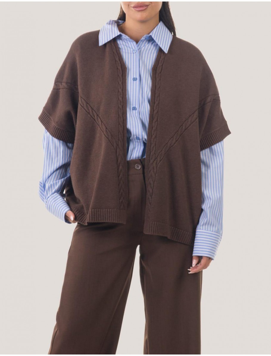 CHAQUETA OBVIO DANICA MARRoN