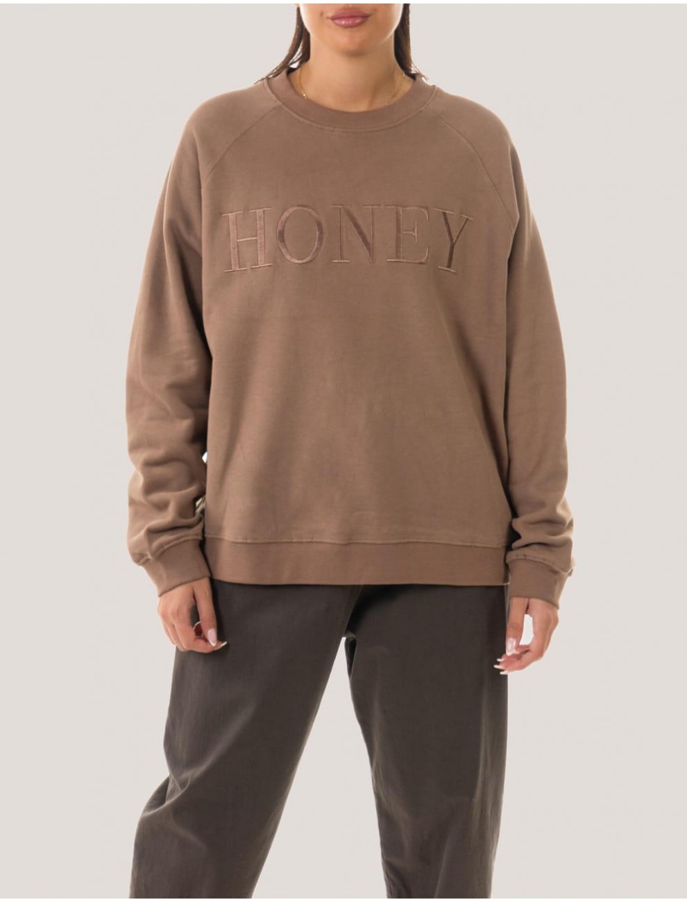 SUDADERA OBVIO IRENA MARRoN