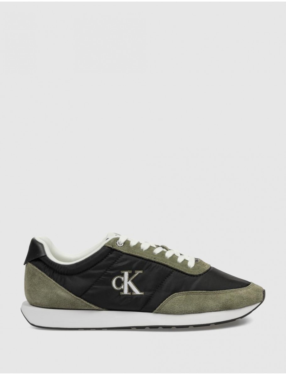 ZAPATILLA CALVIN KLEIN RETRO RUNNER ESS MIX MAT VERDE