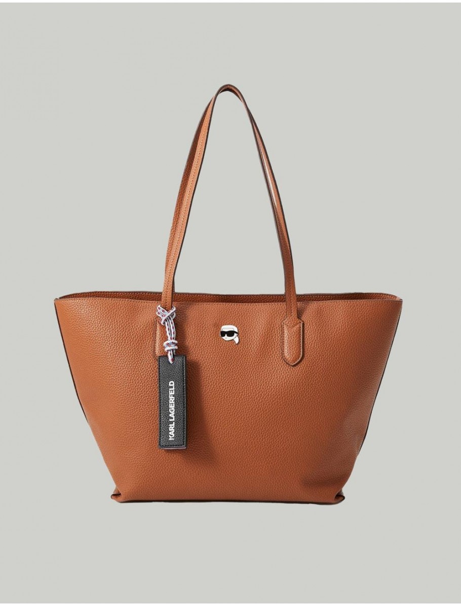 BOLSO KARL LAGERFED IKON PEBBLE TOTE CUERO