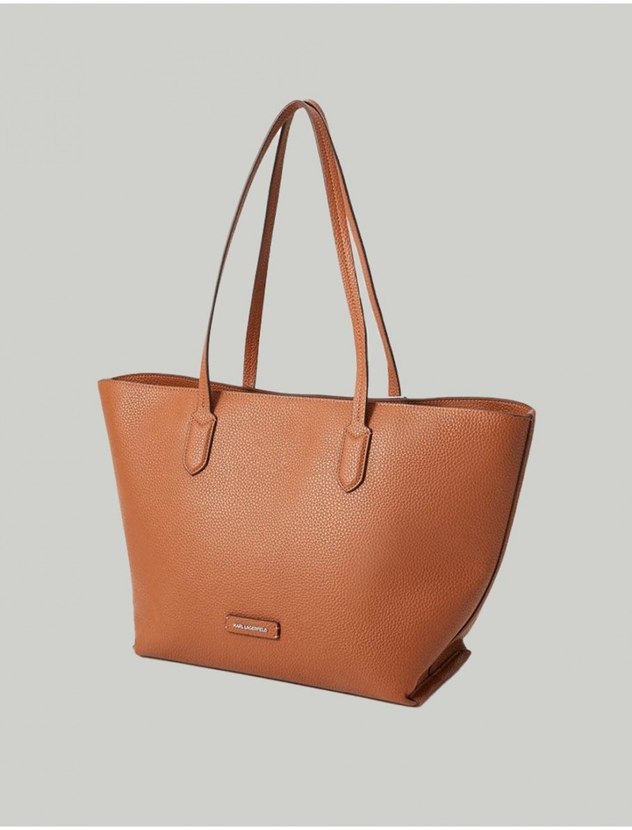 BOLSO KARL LAGERFED IKON PEBBLE TOTE CUERO