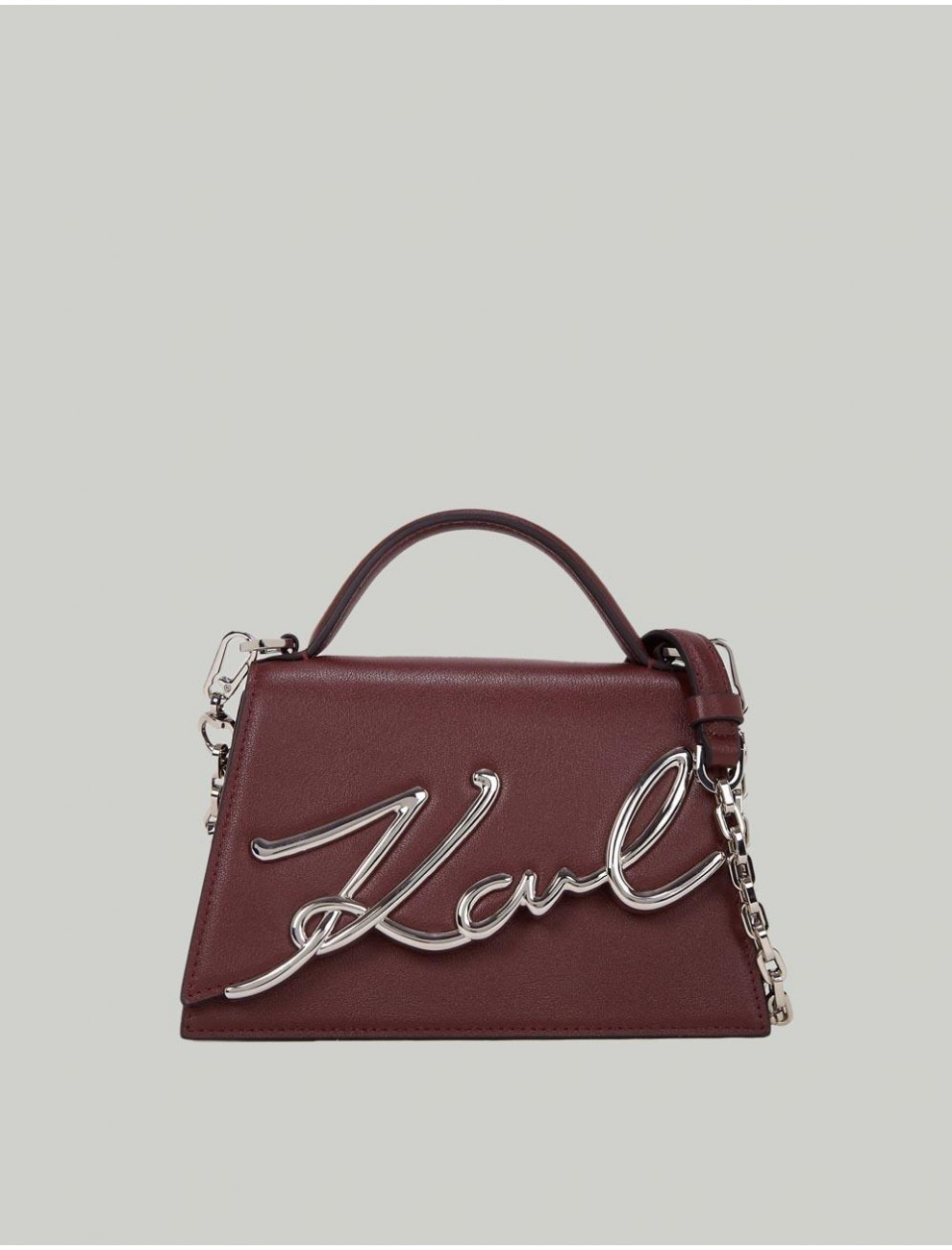BOLSO KARL LAGERFED K SIGNATURE 20 MD CROSSBODY BURDEOS