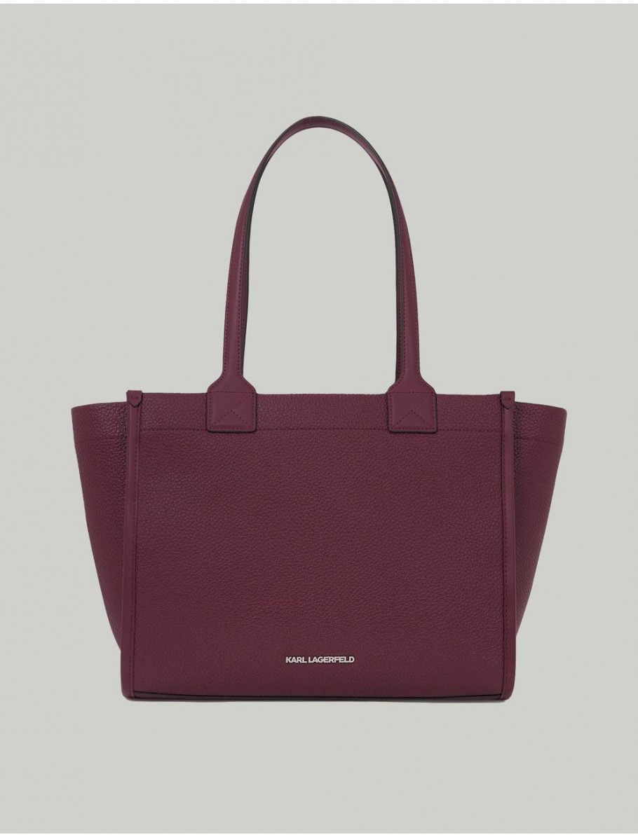BOLSO KARL LAGERFED K SKUARE EW MD TOTE GRAINY BURDEOS