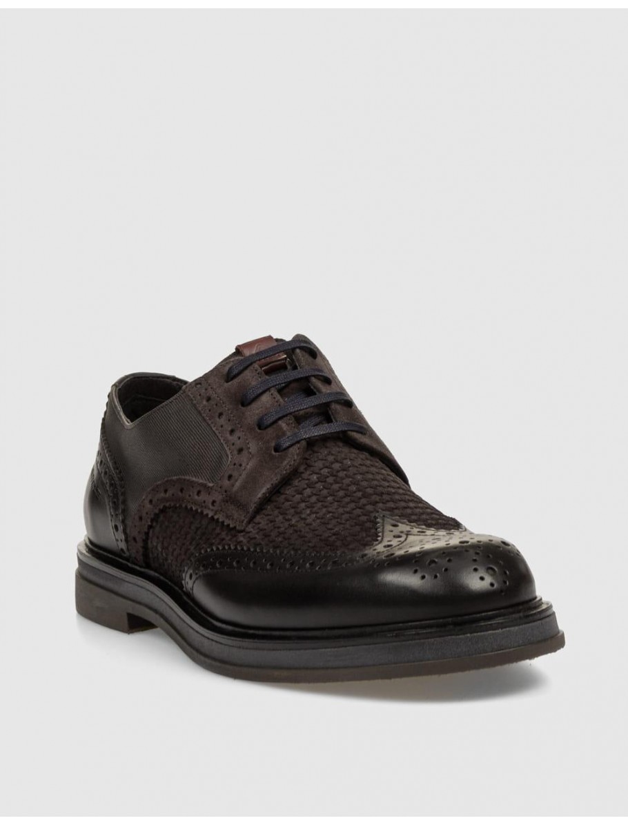 ZAPATO AMBITIOUS SHOES MIXED BROGUES MARRoN
