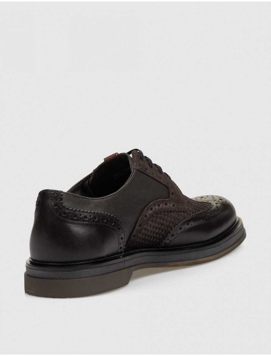ZAPATO AMBITIOUS SHOES MIXED BROGUES MARRoN