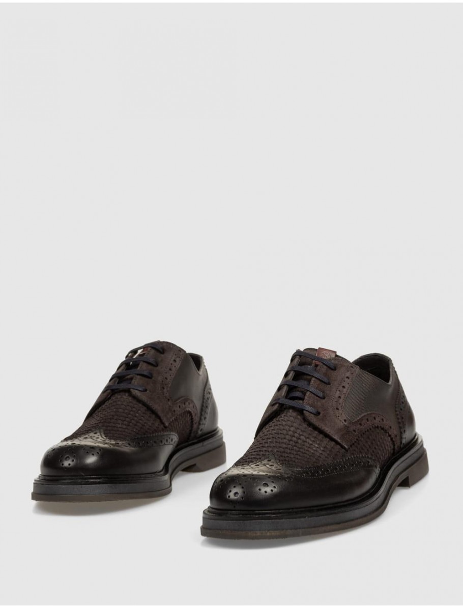 ZAPATO AMBITIOUS SHOES MIXED BROGUES MARRoN