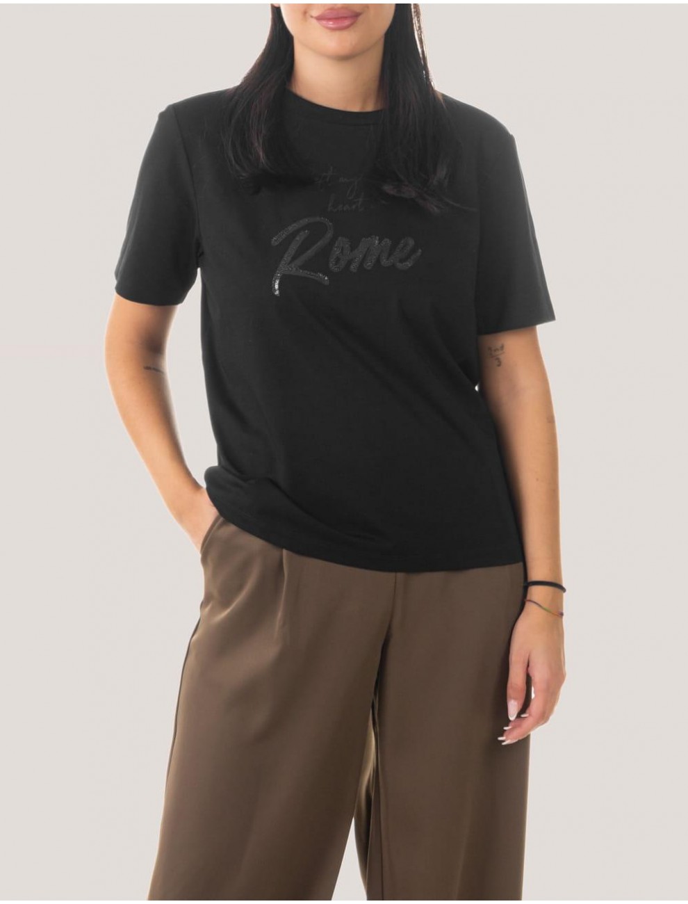 CAMISETA MY REAL IDENTITY GRIO NEGRO