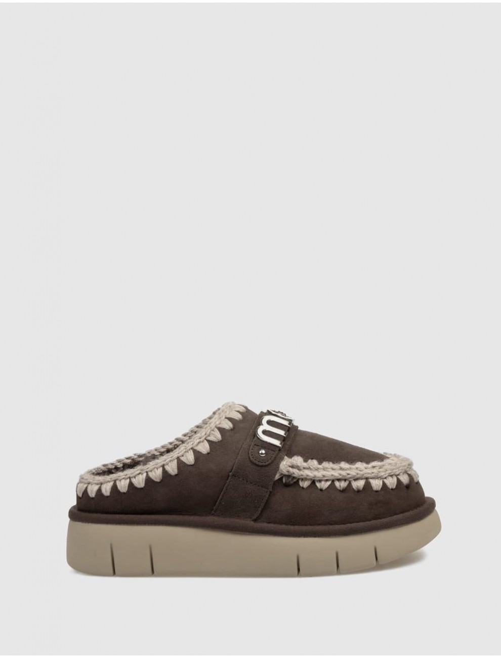 ZUECO MOU BOUNCE CLOG METAL LOGO MARRoN