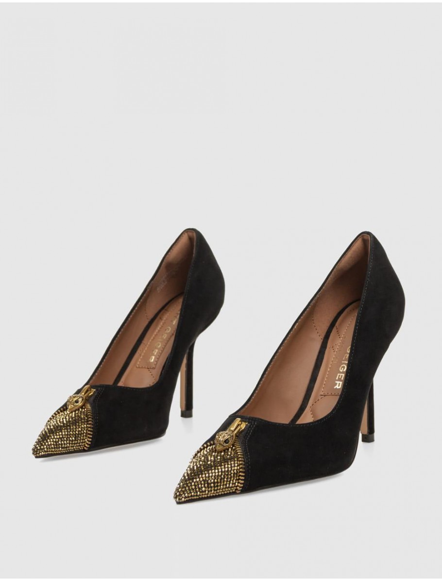 SALoN KURT GEIGER ZIP COURT NEGRO