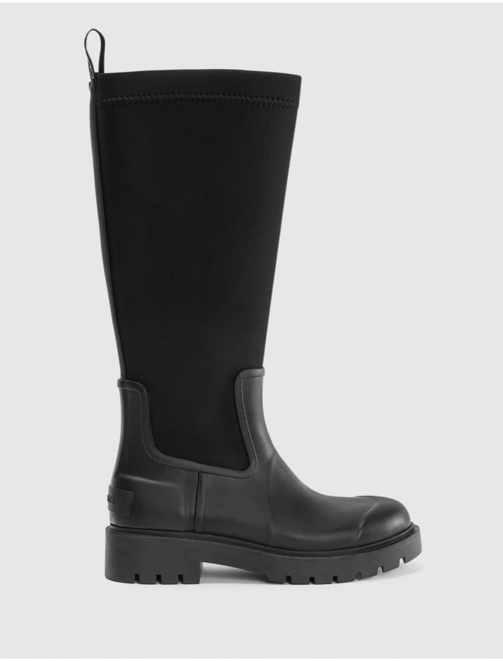BOTA CALVIN KLEIN HIGH RAINBOOT NEOPRENE NEGRO