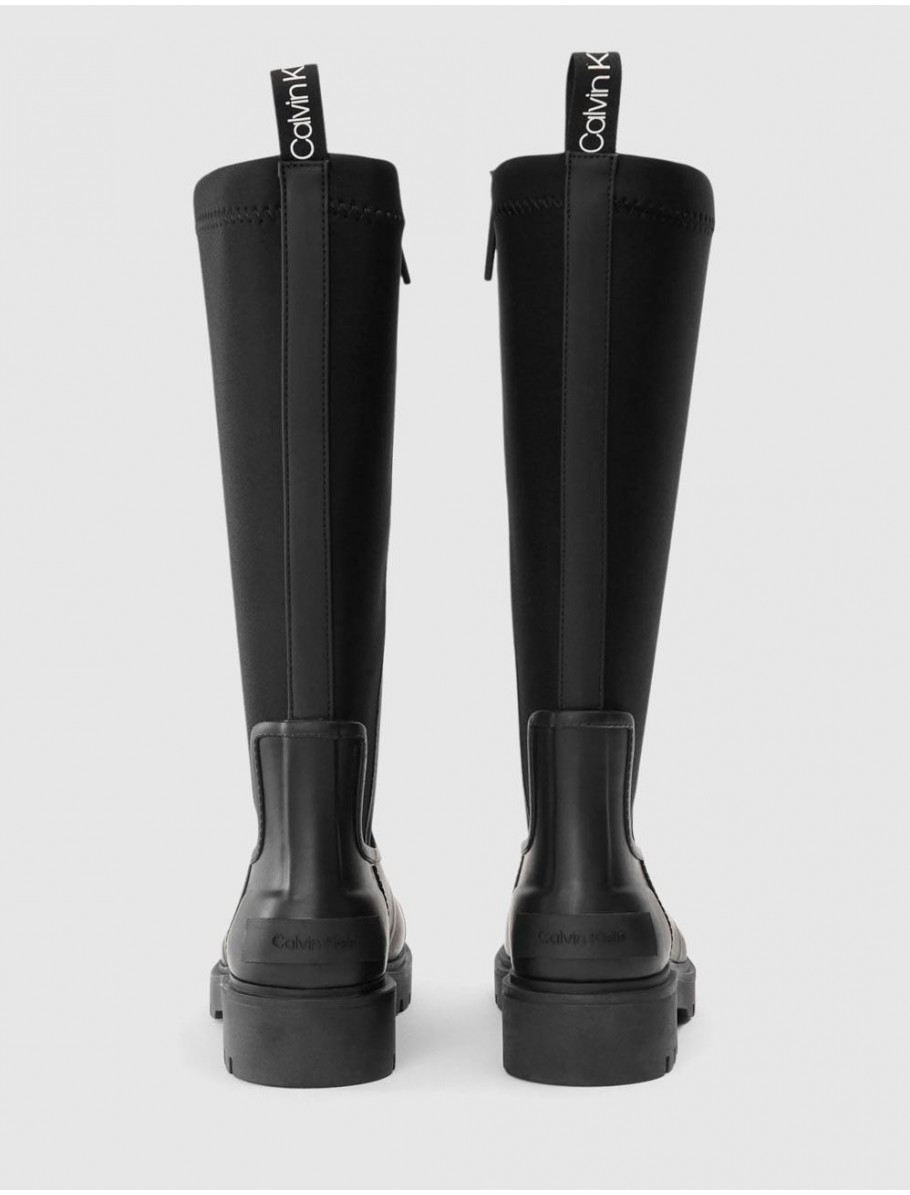 BOTA CALVIN KLEIN HIGH RAINBOOT NEOPRENE NEGRO
