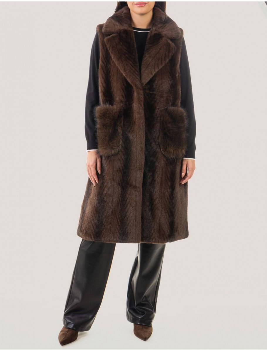 CHALECO OBVIO MALAIKA MARRoN