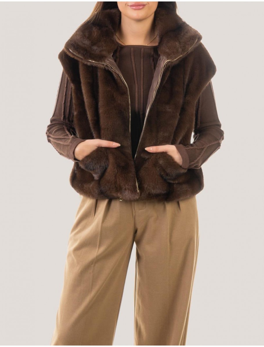 CHALECO OBVIO KIANGA MARRoN