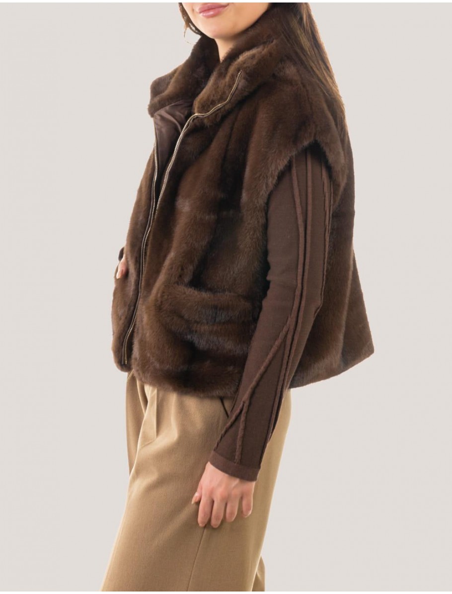 CHALECO OBVIO KIANGA MARRoN