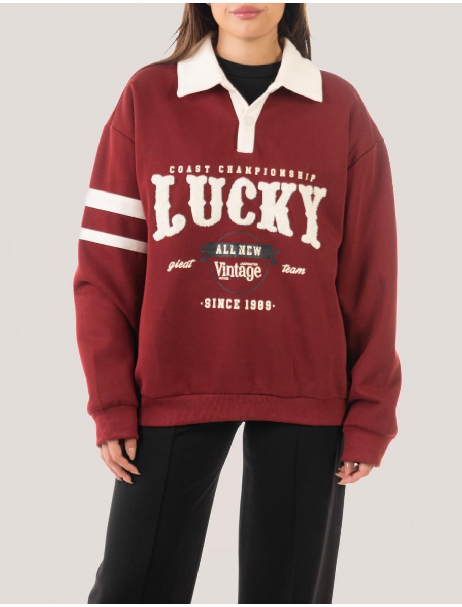 SUDADERA OBVIO BRONIA BURDEOS