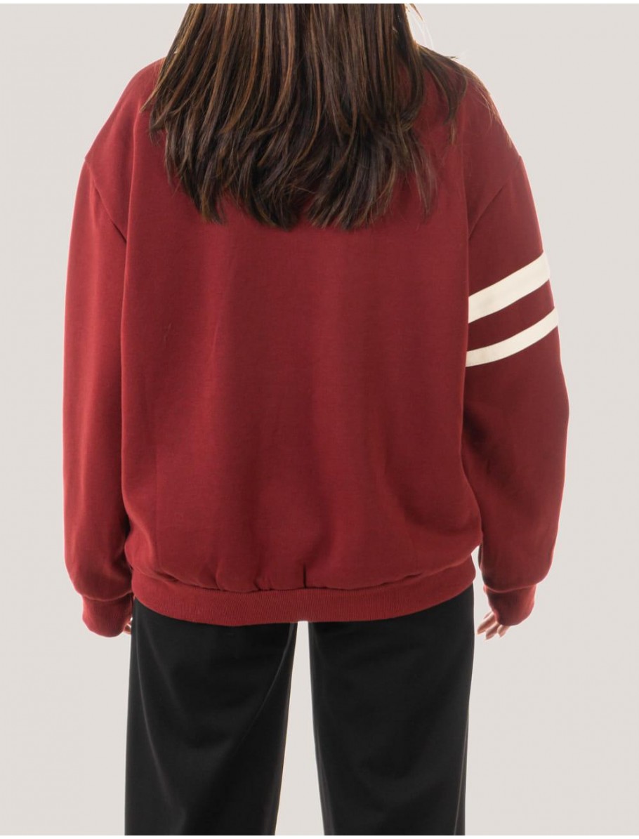 SUDADERA OBVIO BRONIA BURDEOS