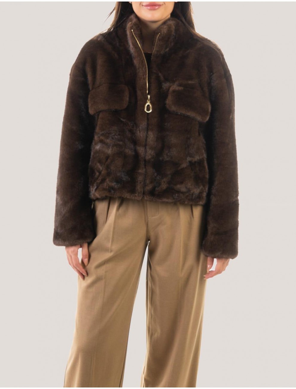 CHAQUETA OBVIO LUNA MARRoN