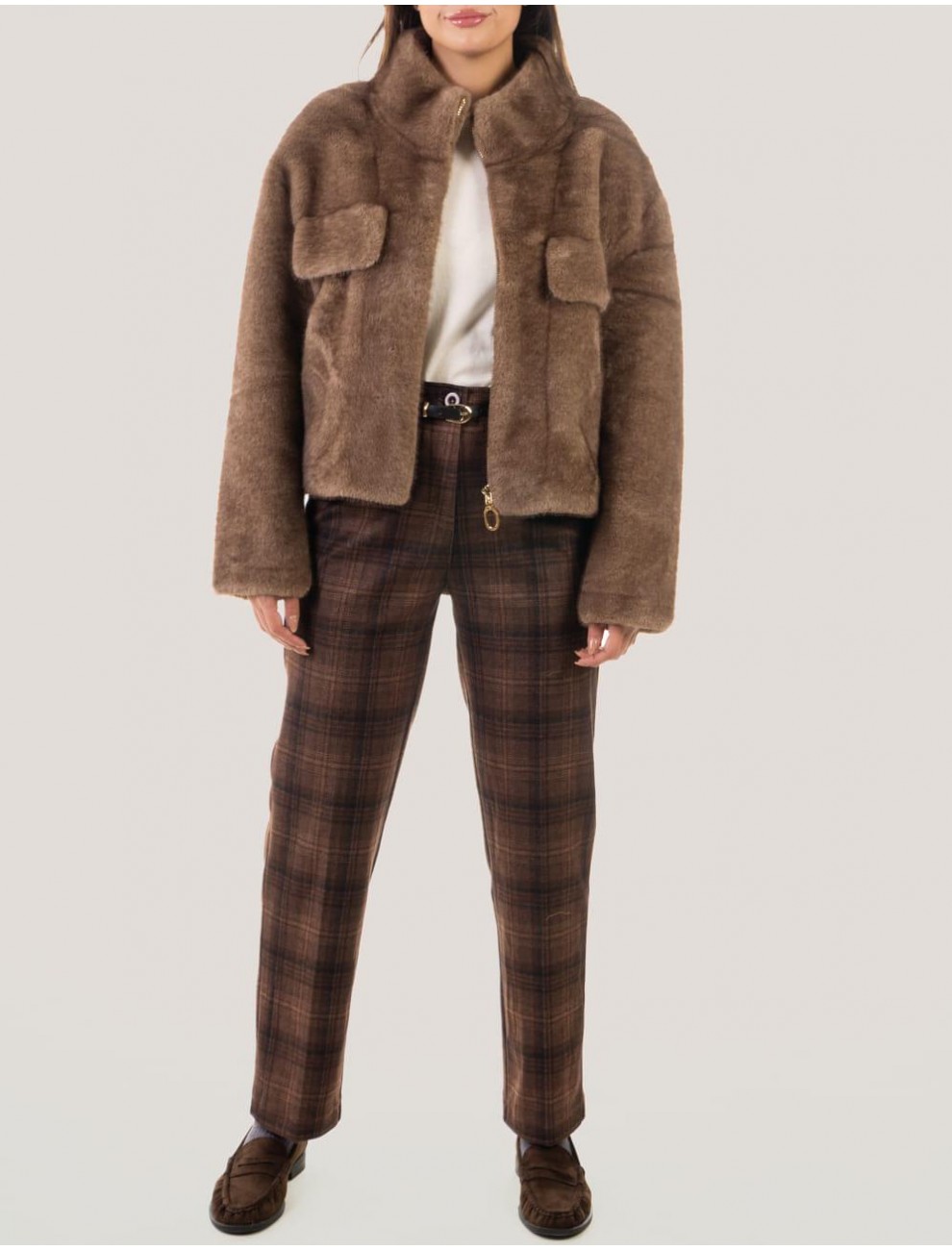 CHAQUETA OBVIO LUNA TAUPE