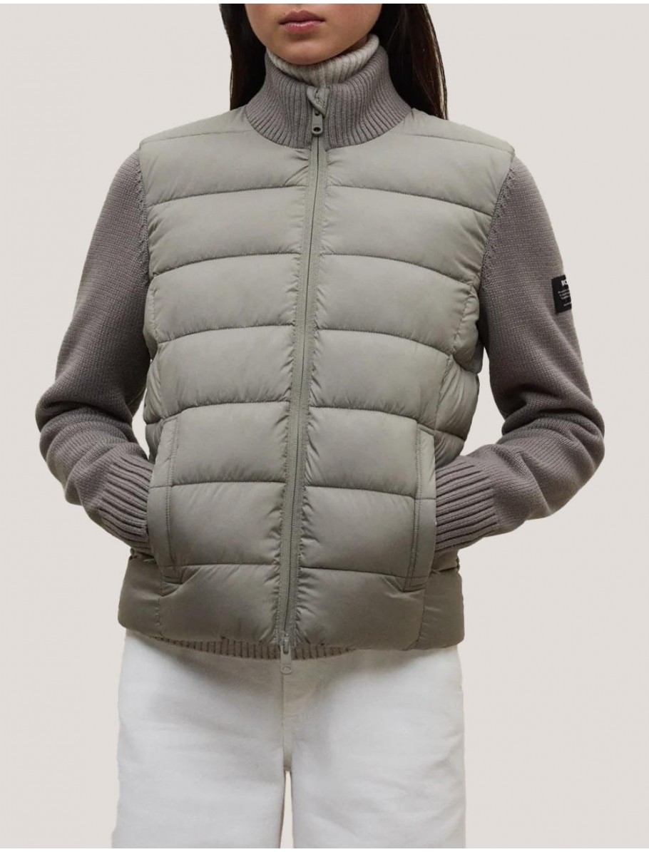 CHAQUETA ECOALF DENALI HOOD HYBRID TAUPE