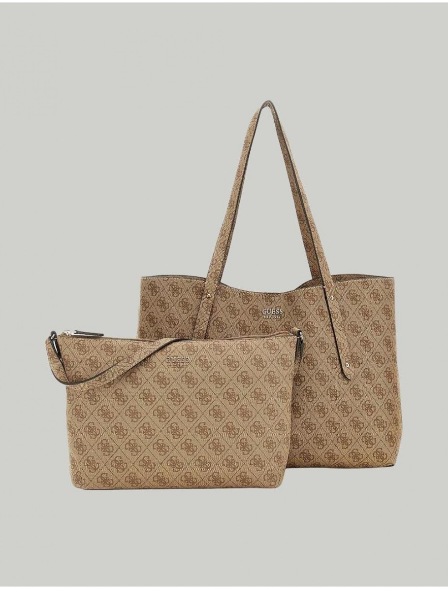 BOLSO GUESS BRENTON TOTE MARRoN