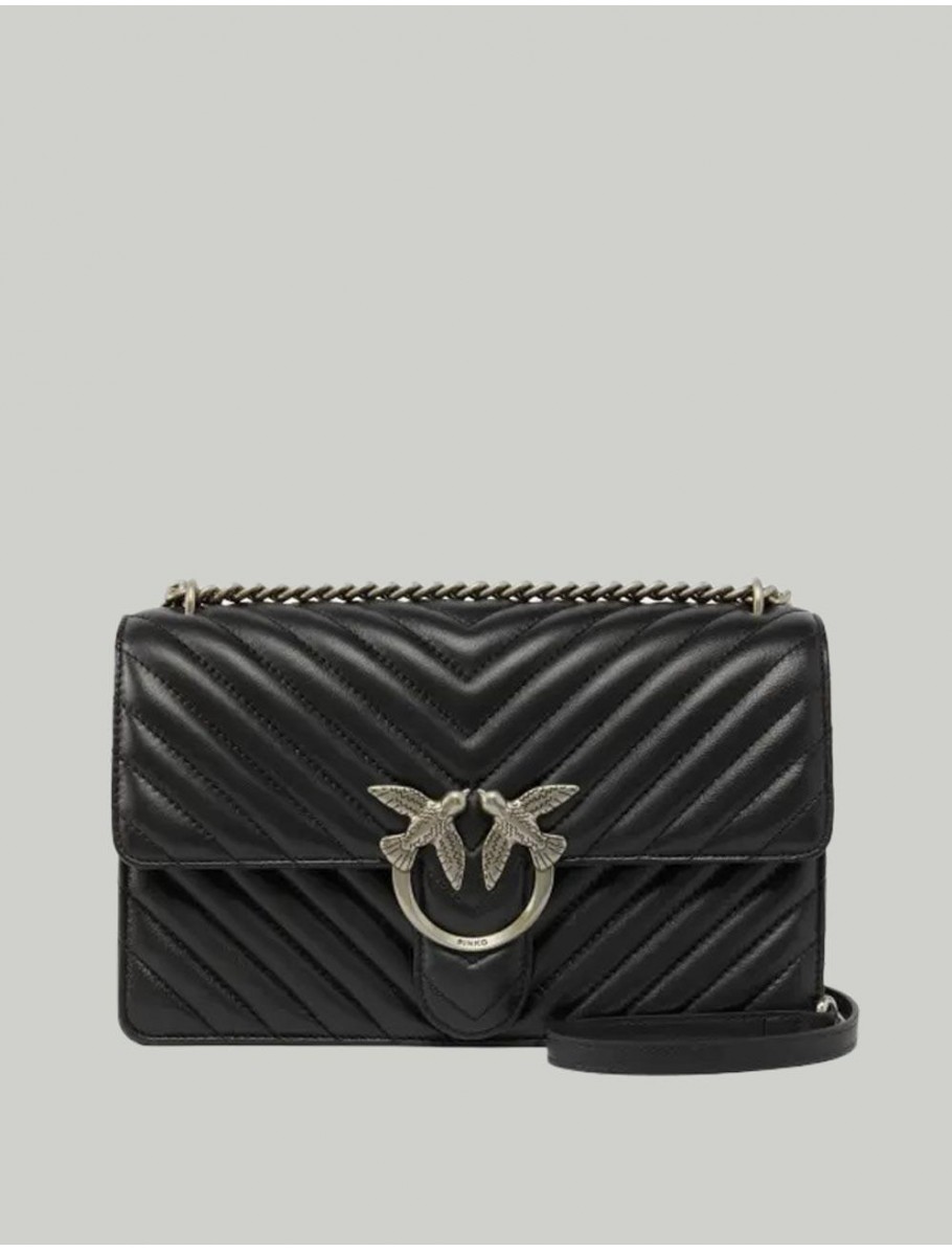 BOLSO PINKO LOVE ONE CLASSIC NEGRO