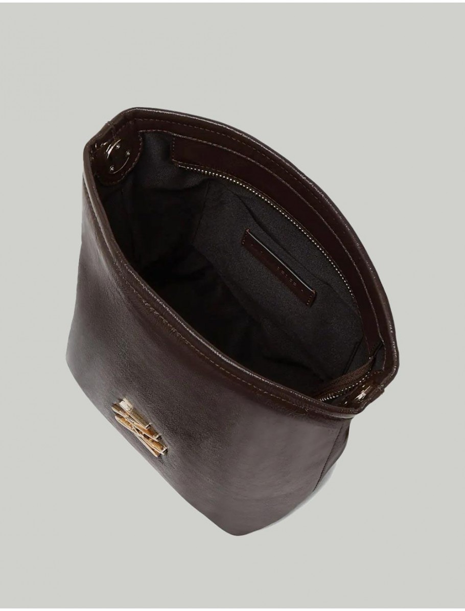 BOLSO KARL LAGERFED K AUTOGRAPH SM BUCKET NAPLA MARRoN