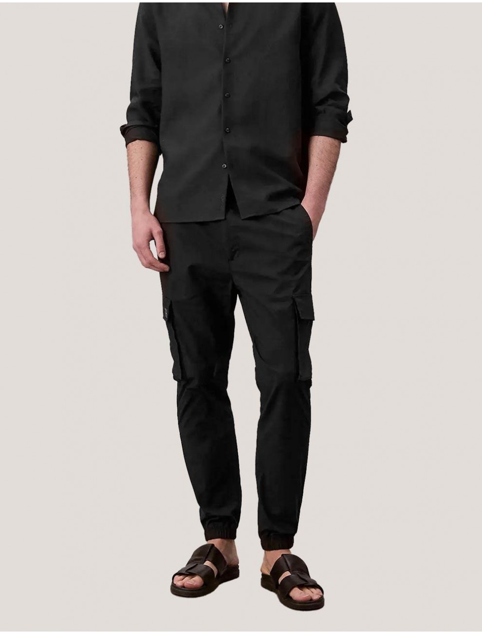 PANTALoN CALVIN KLEIN SKNNY ELSTC RPSTP NEGRO