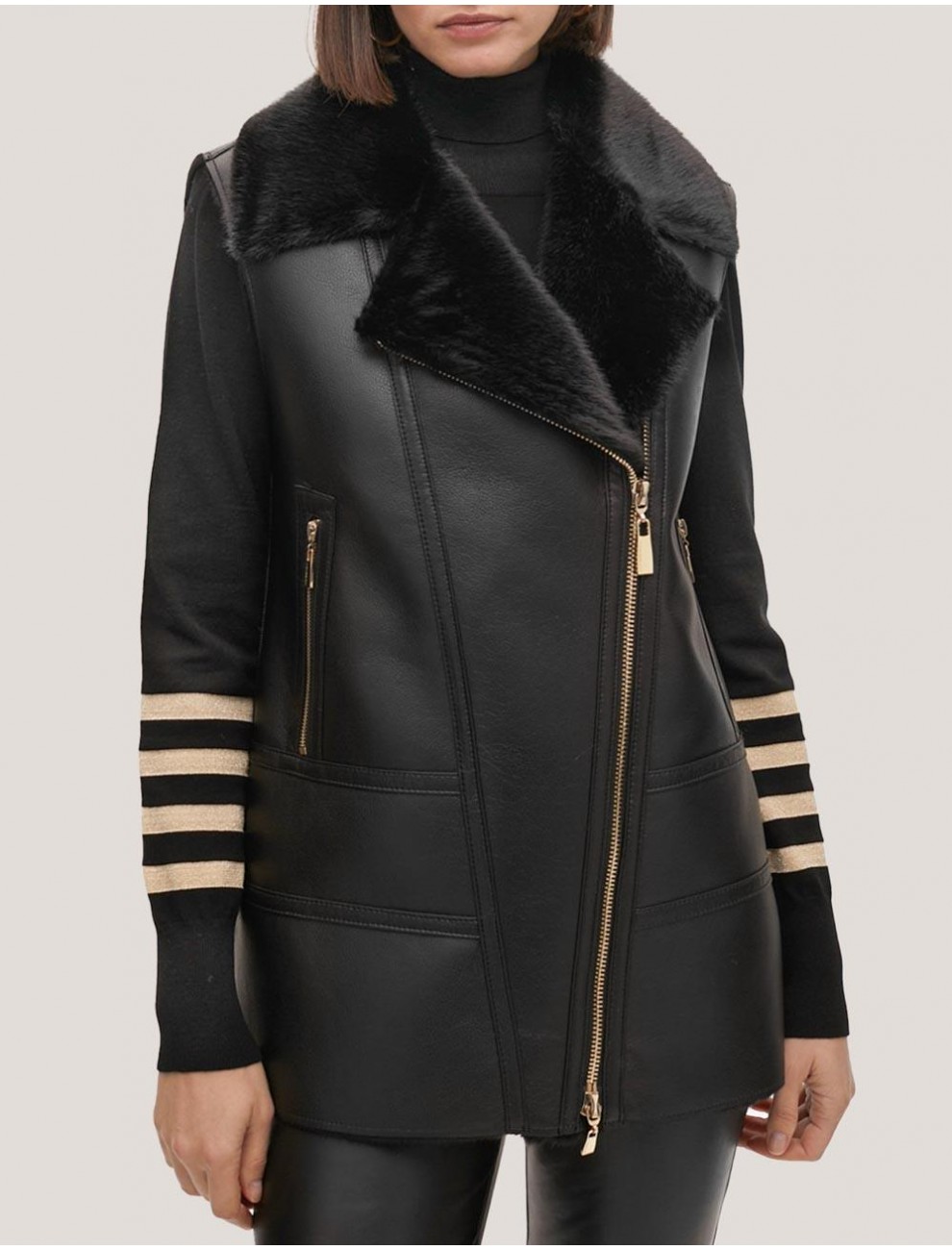 CHALECO LOLA CASADEMUNT LF2501013 NEGRO