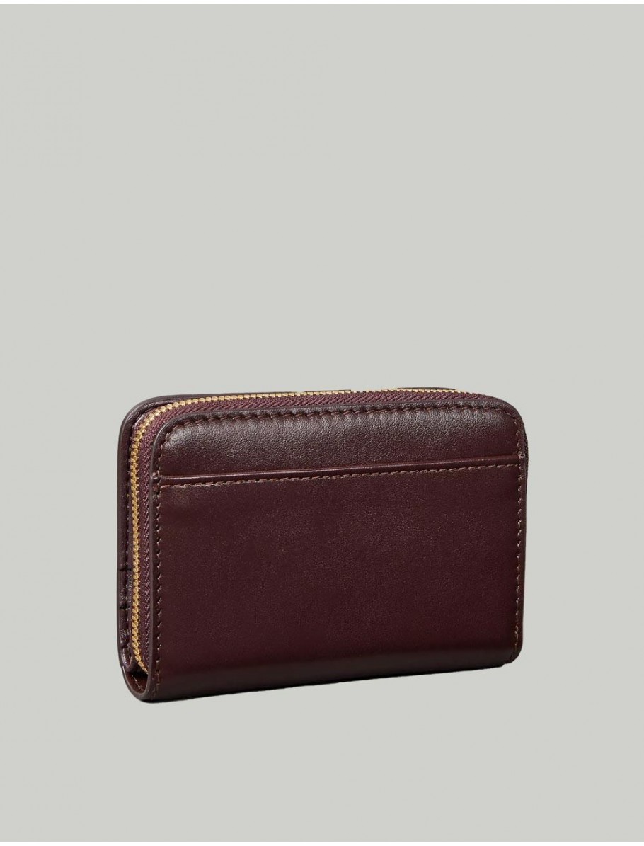 CARTERA CALVIN KLEIN CK PULLER MEDIUM FLAP ZIPAROUND BURDEOS
