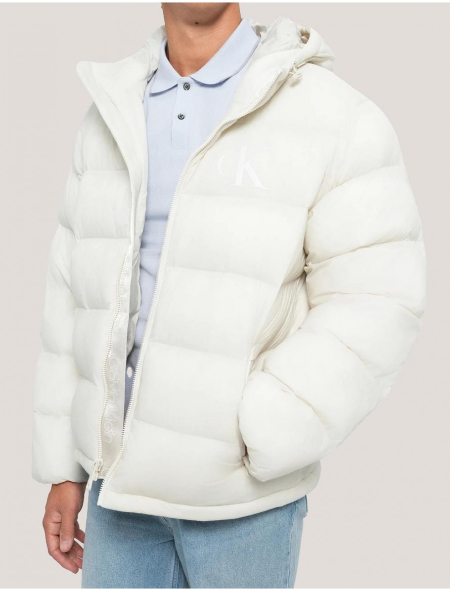 CHAQUETA CALVIN KLEIN LS NYLON MONOGRAM PUFFER BEIG