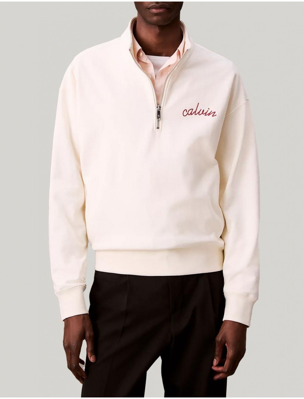 SUDADERA CALVIN KLEIN PRMM TRRY CHN BEIG
