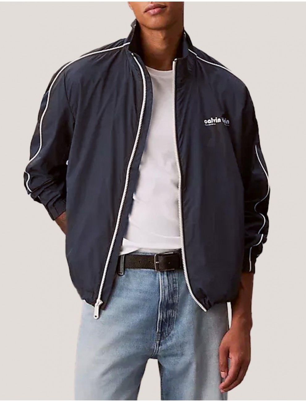 CHAQUETA CALVIN KLEIN LS CRNKL JACKET AZUL