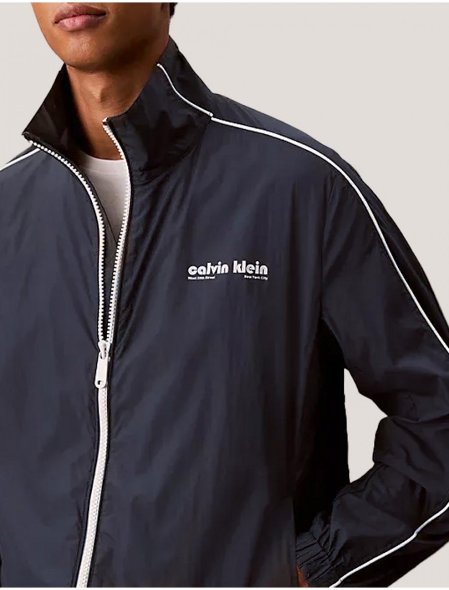 CHAQUETA CALVIN KLEIN LS CRNKL JACKET AZUL