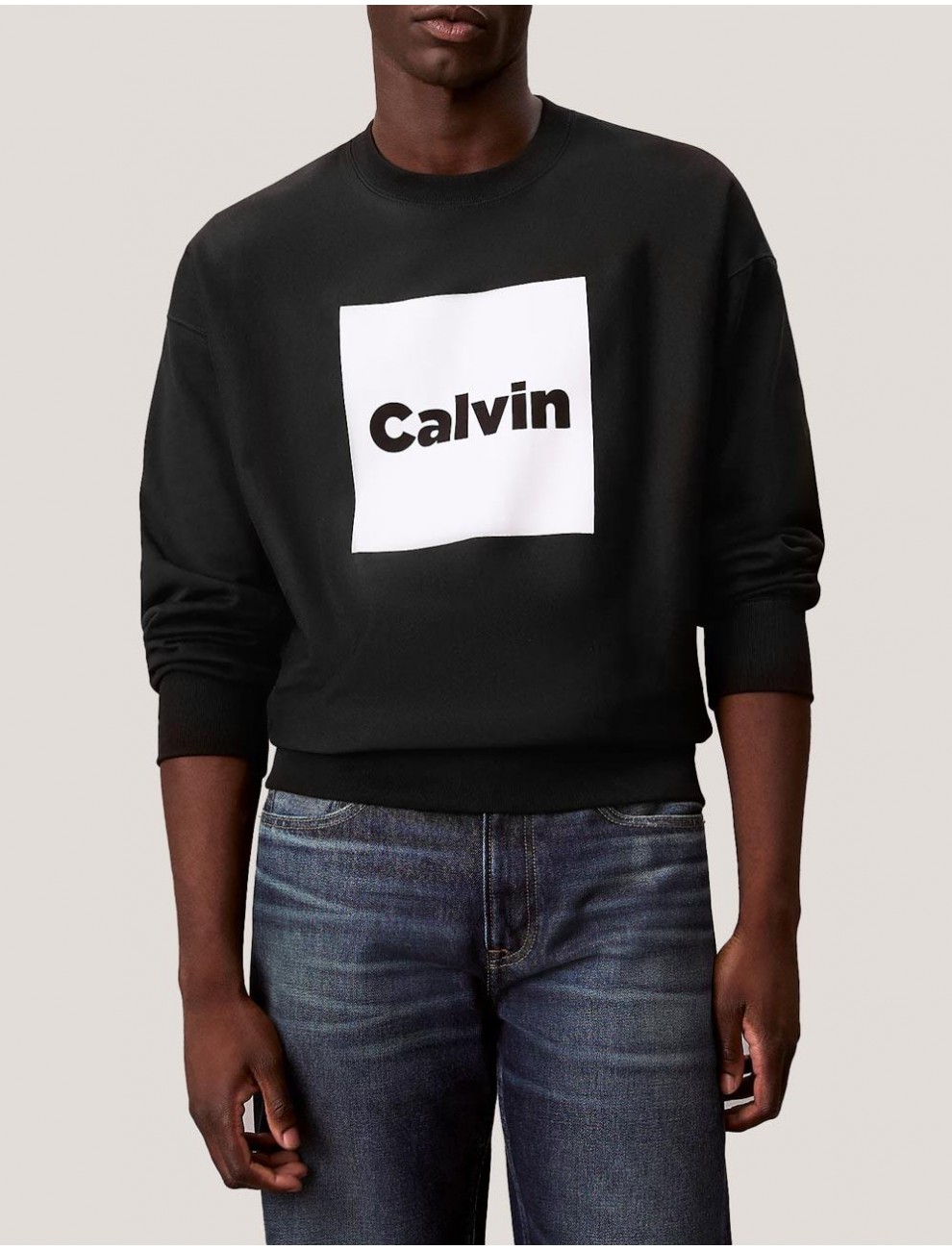 SUDADERA CALVIN KLEIN LS PREMIUM FLEECE CALVIN NEGRO