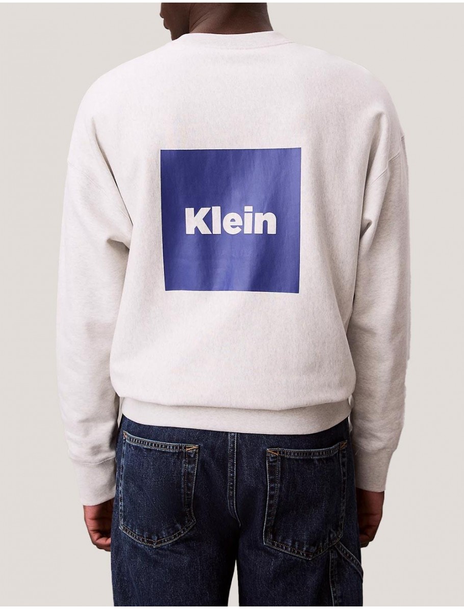 SUDADERA CALVIN KLEIN LS PREMIUM FLEECE CALVIN GRIS