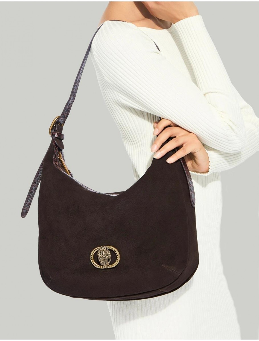 BOLSO KURT GEIGER CHELSEA SOFT HOBO MARRoN