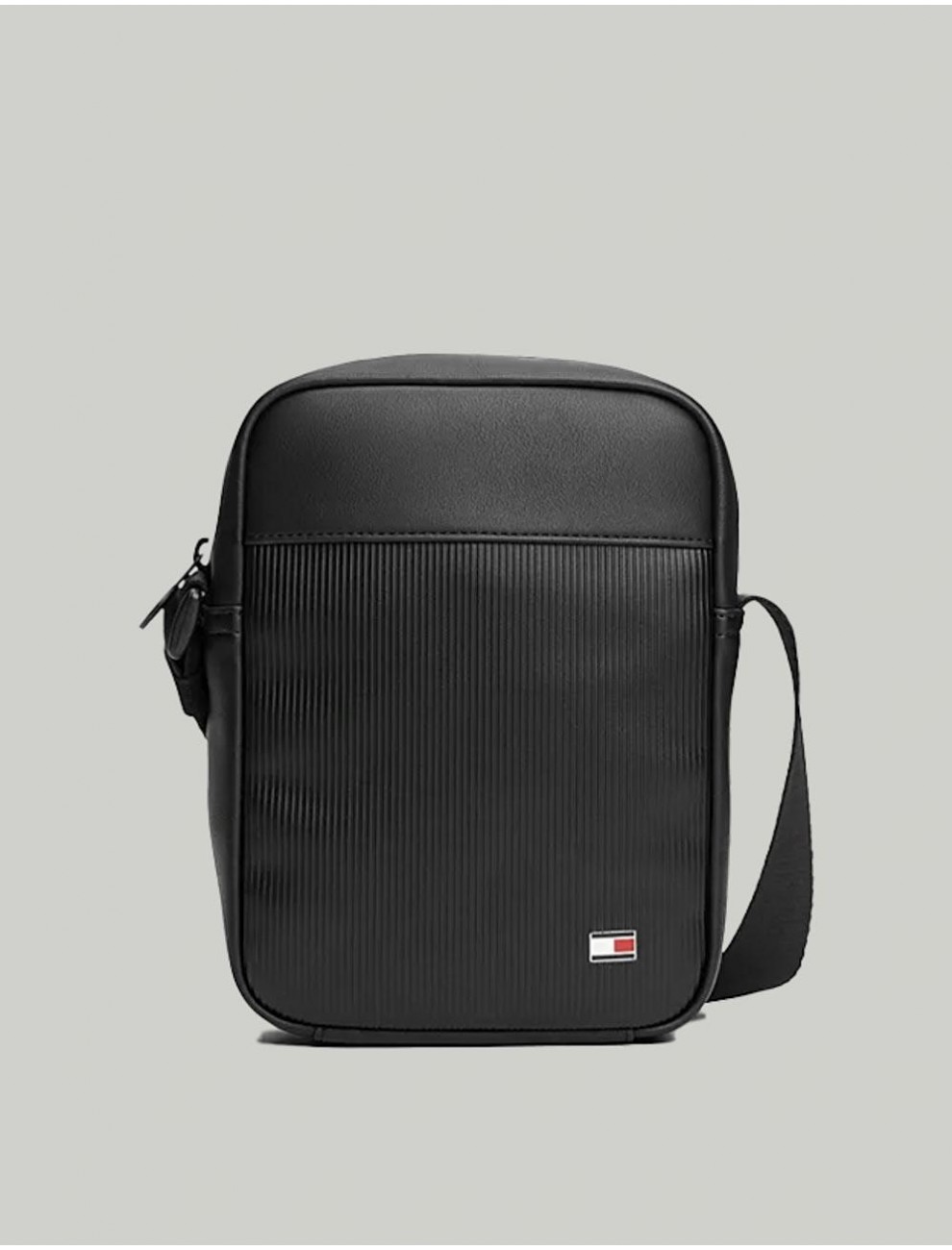 BANDOLERA TOMMY HILFIGER TH FLAG MINI REPORTER NEGRO