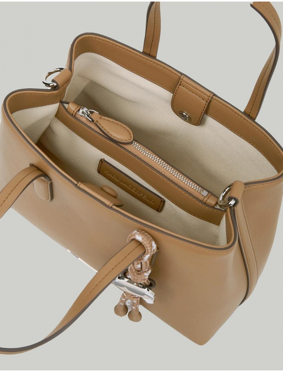 BOLSO KARL LAGERFED IKON SMOOTH SM TOTE MARRoN
