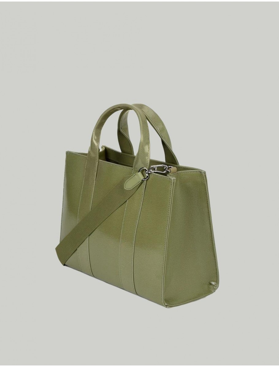 BOLSO KARL LAGERFED K RSG MD SQUARE COATED TOTE VERDE