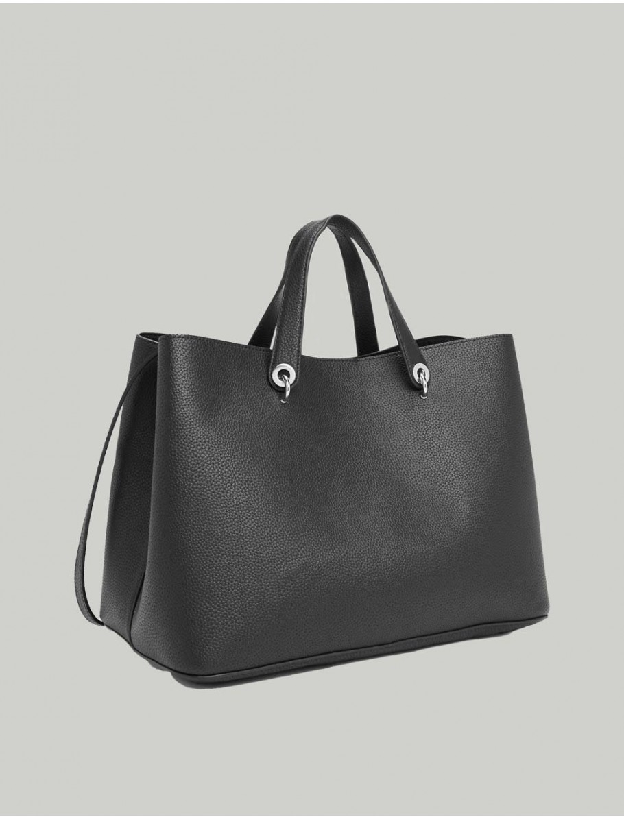 BOLSO TOMMY HILFIGER TH EMBLEM SATCHEL NEGRO