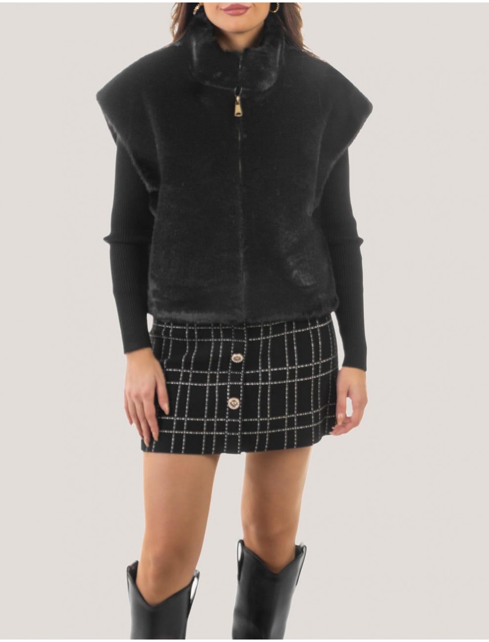 CHALECO OBVIO ASHLEY NEGRO